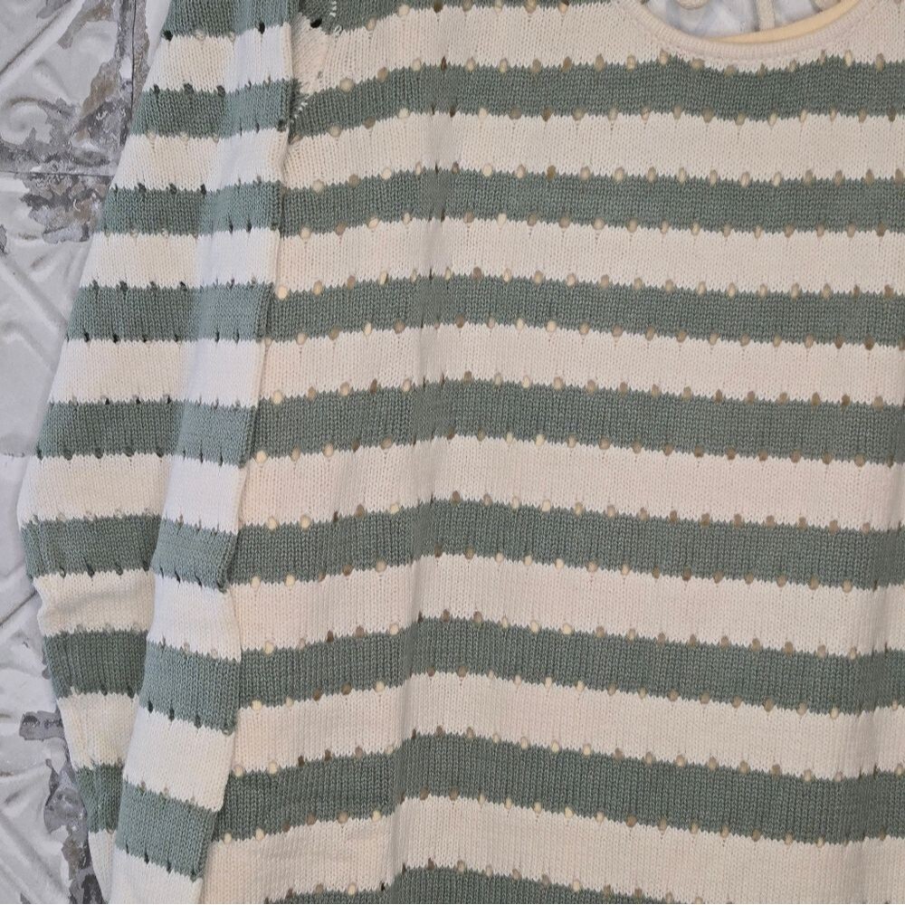 Women's Plus Striped Green Bay Sweater Dress Tie Back NWT Size 18/20 New - Picture 9 of 12